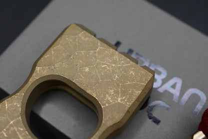 NEW Urban EDC x Cad Lab Fist Bump Bottle Opener Dark washed Brass w/Rocket Bead