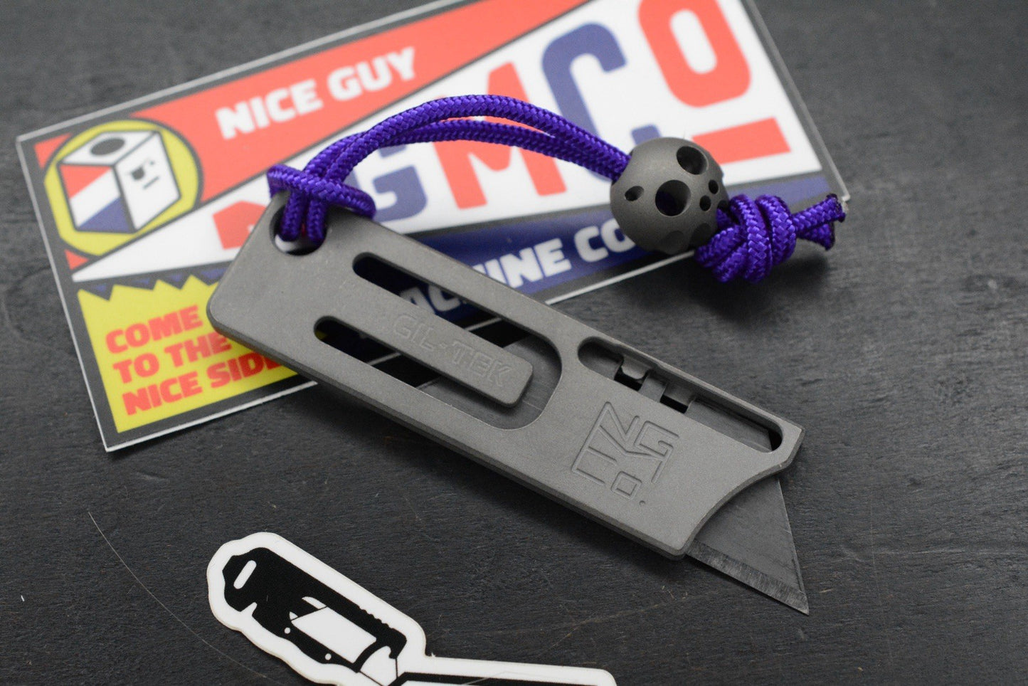 NEW Nice Guy Machine Co x Gil-Tek Minimalist Utility Knife - Ti w/ TKW Bead