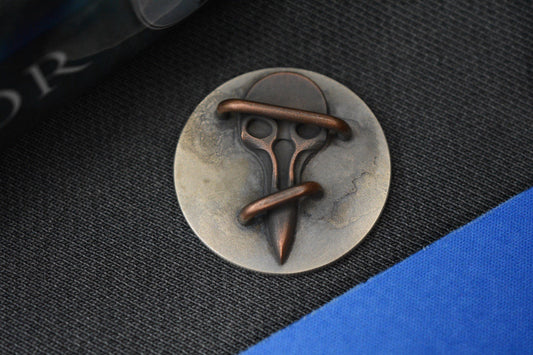 CUSTOM Serge Pachenko Silver Skull Dollar - Real Silver Peace Dollar/ Copper