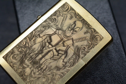 RARE CUSTOM ZIPPO Deadpool Vs Wolverine Brass Lighter - High Detail