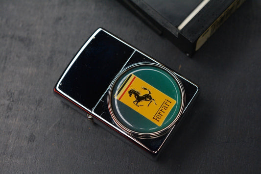 VINTAGE CUSTOM ZIPPO x FERRARI Prancing Horse Cavallino Logo -  Lighter