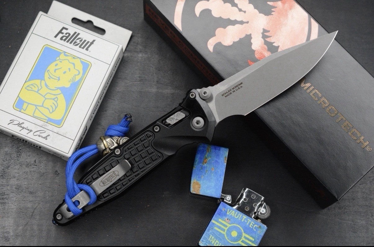 NEW Microtech Socom Elite RAM-LOK Black Aluminum Frag/ M390 w/ Fallout Pack