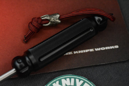 RARE Crawford DeathSpike Kubaton 3..5" Gloss Black Aluminum Re Microtech