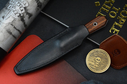 NEW Pete’s Pirate Life Custom Fixed Blade - Darkened Magnacut / Walnut Handles