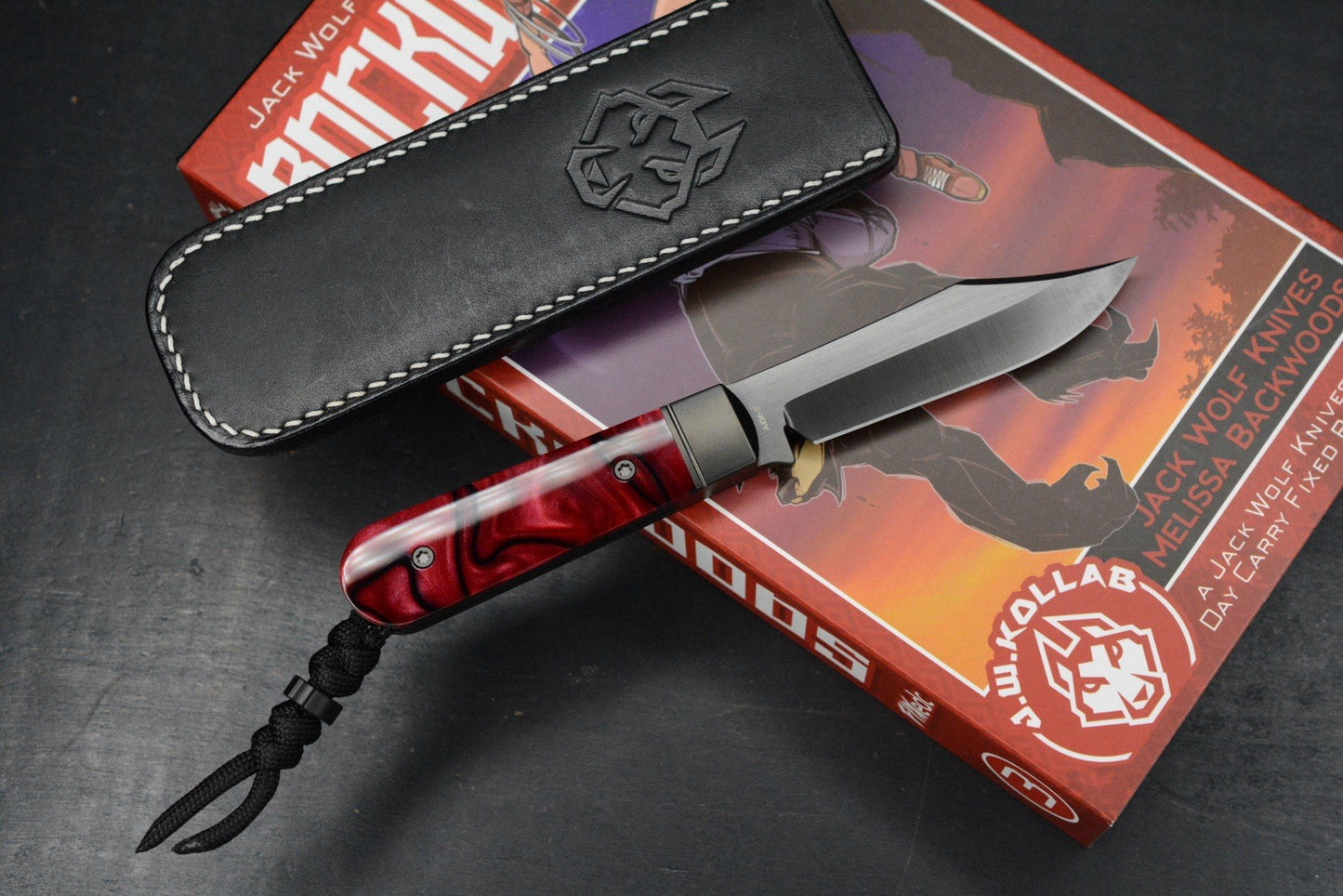 NEW Jack Wolf Backwoods FixEDC Kirinite True Blood LE / S90V Belt Satin Blade