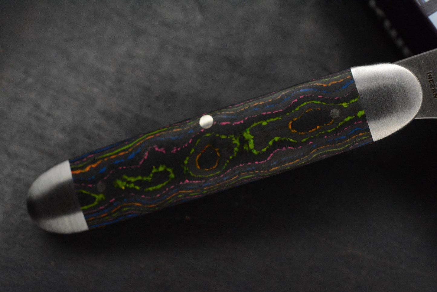 NEW Jack Wolf Knives Gateway Equal End Camo Carbon 80s G10 / Satin Sandvik Blade