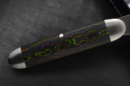 NEW Jack Wolf Knives Gateway Equal End Camo Carbon 80s G10 / Satin Sandvik Blade