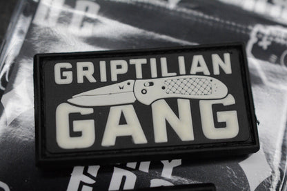 RARE INKY EDC - 2x Griptilian Gang Patch Set Black / White