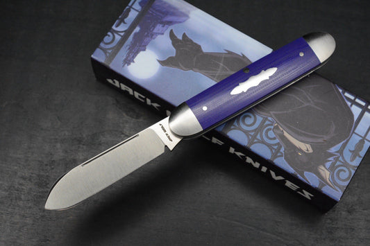 NEW Jack Wolf Knives Gateway Equal End - Purple G10 / Satin Sandvik Blade