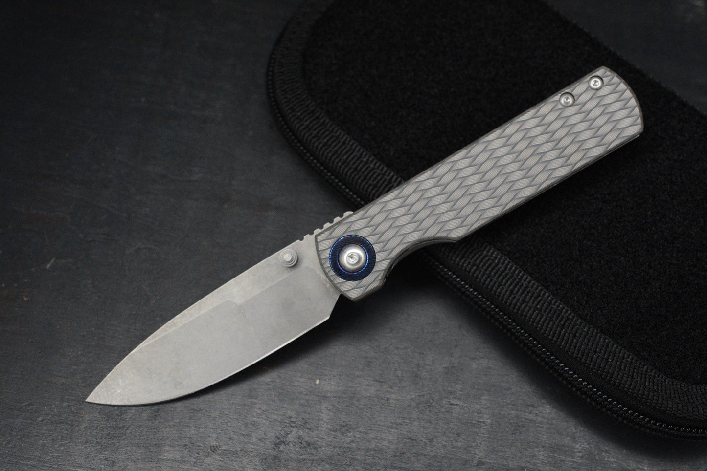 CUSTOM Monterey Bay Sea Otter Iron Weave - Timascus Pivot / Compound Magnacut