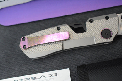 NEW Winterblade Factor B4 Natural Diamond Ti/ MagnaCut & Pink / Purple Timascus