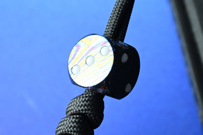 RARE Umburry x Urban EDC Ti Damascus Dice Lanyard Bead