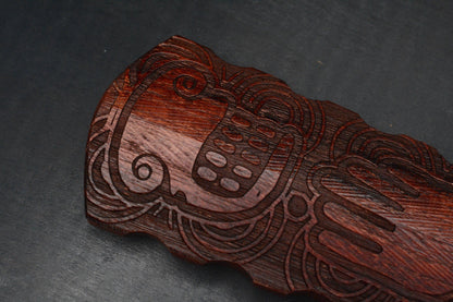 NEW Monkey Edge x RMJ Gold Point War Stick - Death Cult w/ Horse Hair Braid