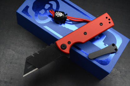 NEW Chaves EXC Chub Utility Knife Flipper / Red Micarta Handle w/ Poison Bead