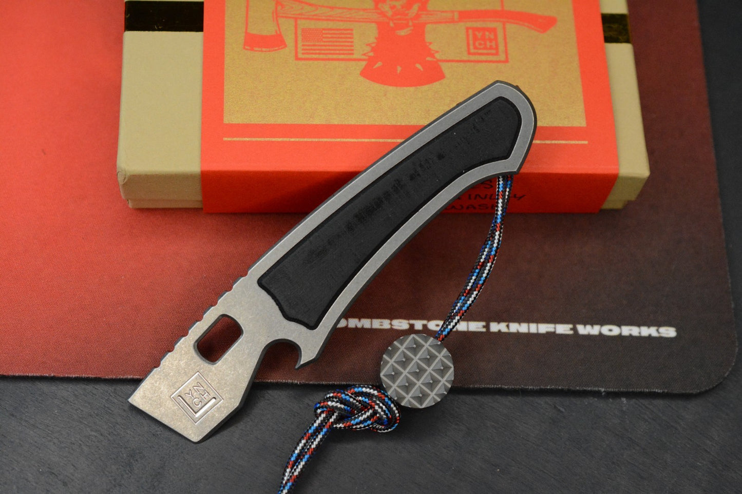 NEW Lynch NW Best Case Scenario Pry - SW Ti / Black Micarta Inlays w/ TKW Bead