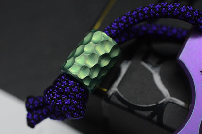 NEW BRNLY Cypop Halloween Toothy Purple LE - Engraved Bottle Opener w/ Rock Bead