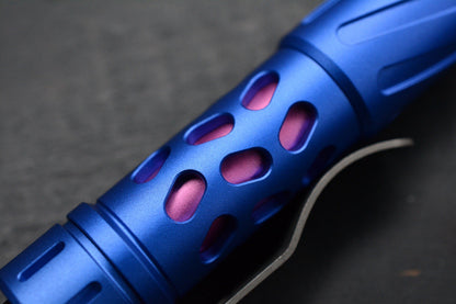 NEW Reylight x Crispy Donut CDC - Ti Flashlight Blue & Pink Drilled Handle