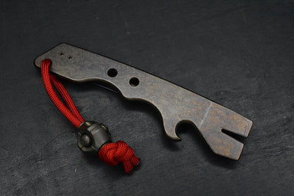 NEW ATTN 2 DETAIL MK1 Anodized Ti Pry Bar #2 w/ CKF CH Bronze Bead