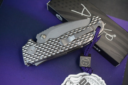 NEW Demko AD20 Kopis V2 CPM3V / JIGGED TI TEXTURED USA w/ TKW Frankart Bead