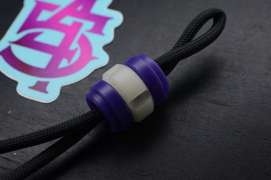 RARE 4t5 Design Purple Glow Ring Poly Bead GITD Re Playge Microtech