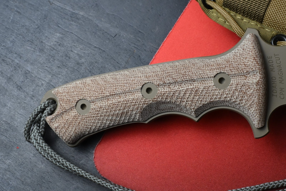 NEW Chris Reeve Knives Green Beret - Micarta/Tan FDE Magnacut w/Tombstone Bead