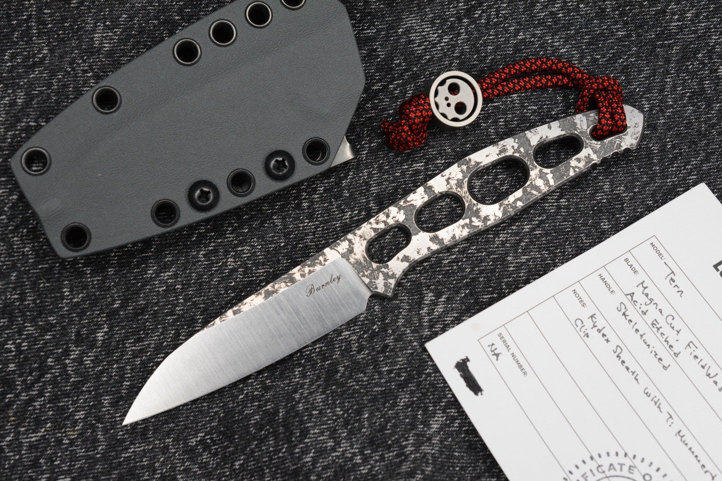 CUSTOM Burnley Tern - MagnaCut /Field Wash Acid Etched Skeletonized w/ Sheath