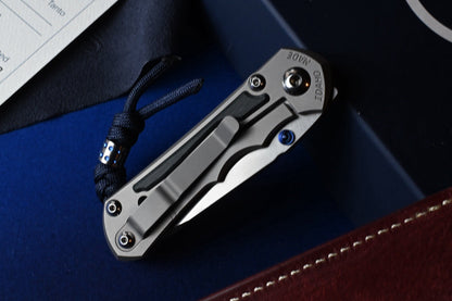 NEW Chris Reeve Small Inkosi - SW Insingo / Glass Blasted Ti /Blue Denim Micarta