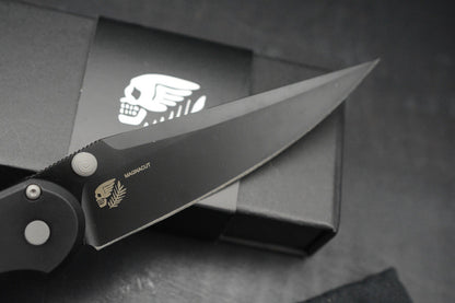 RARE Protech x Peace Neighbor Avalon - Knurled DLC Magnacut 4.25” Manual Button