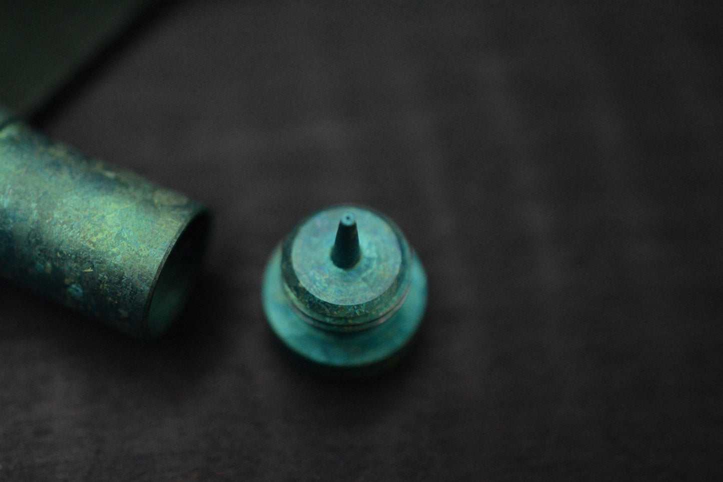 RARE++ Collin’s Trace “The End” XL Green Crystalized Ti Bead Re Playge JRW