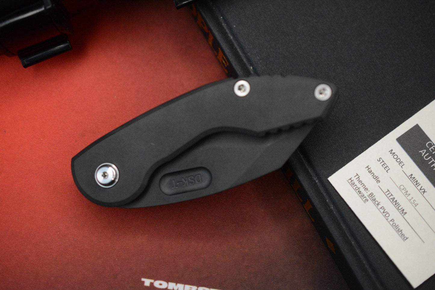CUSTOM DSK Tactical Mini VX 3” - Black PVD CP / Milled Ti Handles SN 72 Of 100