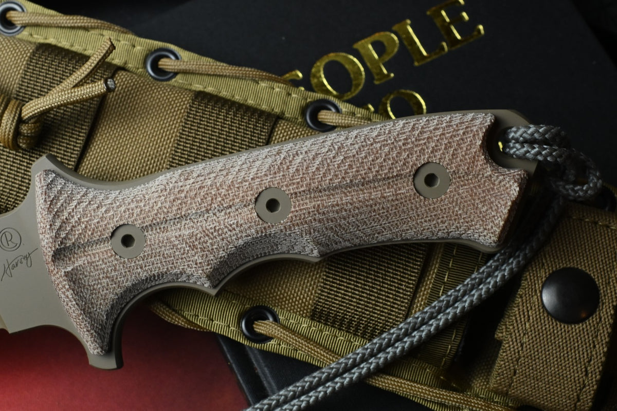 NEW Chris Reeve Knives Green Beret - Micarta/Tan FDE Magnacut w/Tombstone Bead