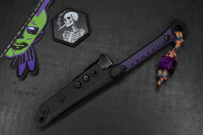 RARE Half Face Cardiac Spike Halloween SE Purple G-10 w/TKW Frankart & Patch