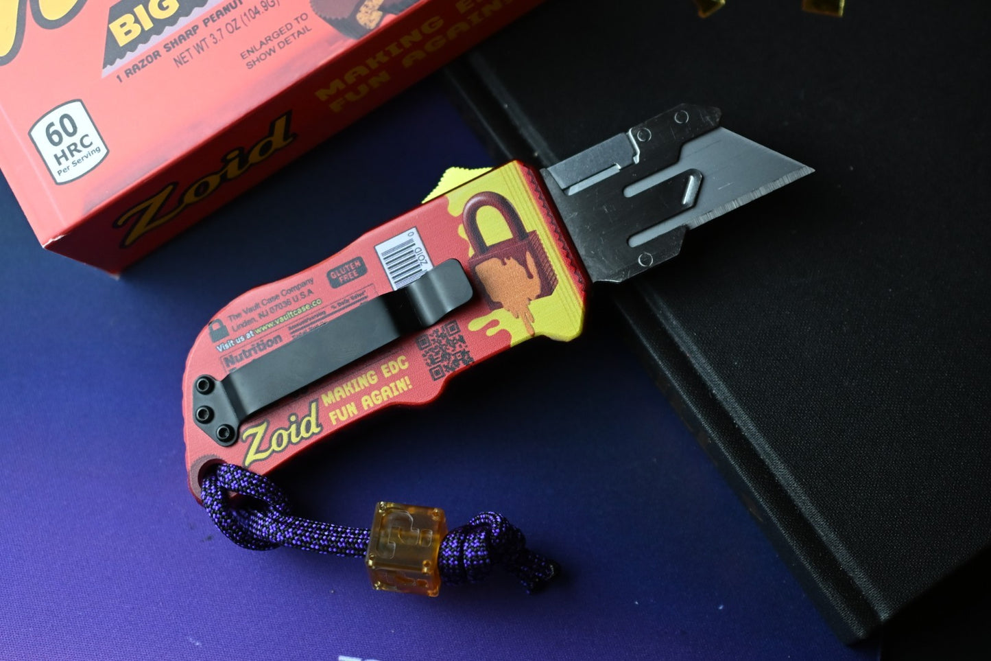 RARE Vault EDC Custom Utility Knife - Reese’s Ltd Ed w/Ultem Mario Bead