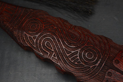 NEW Monkey Edge x RMJ Gold Point War Stick - Death Cult w/ Horse Hair Braid