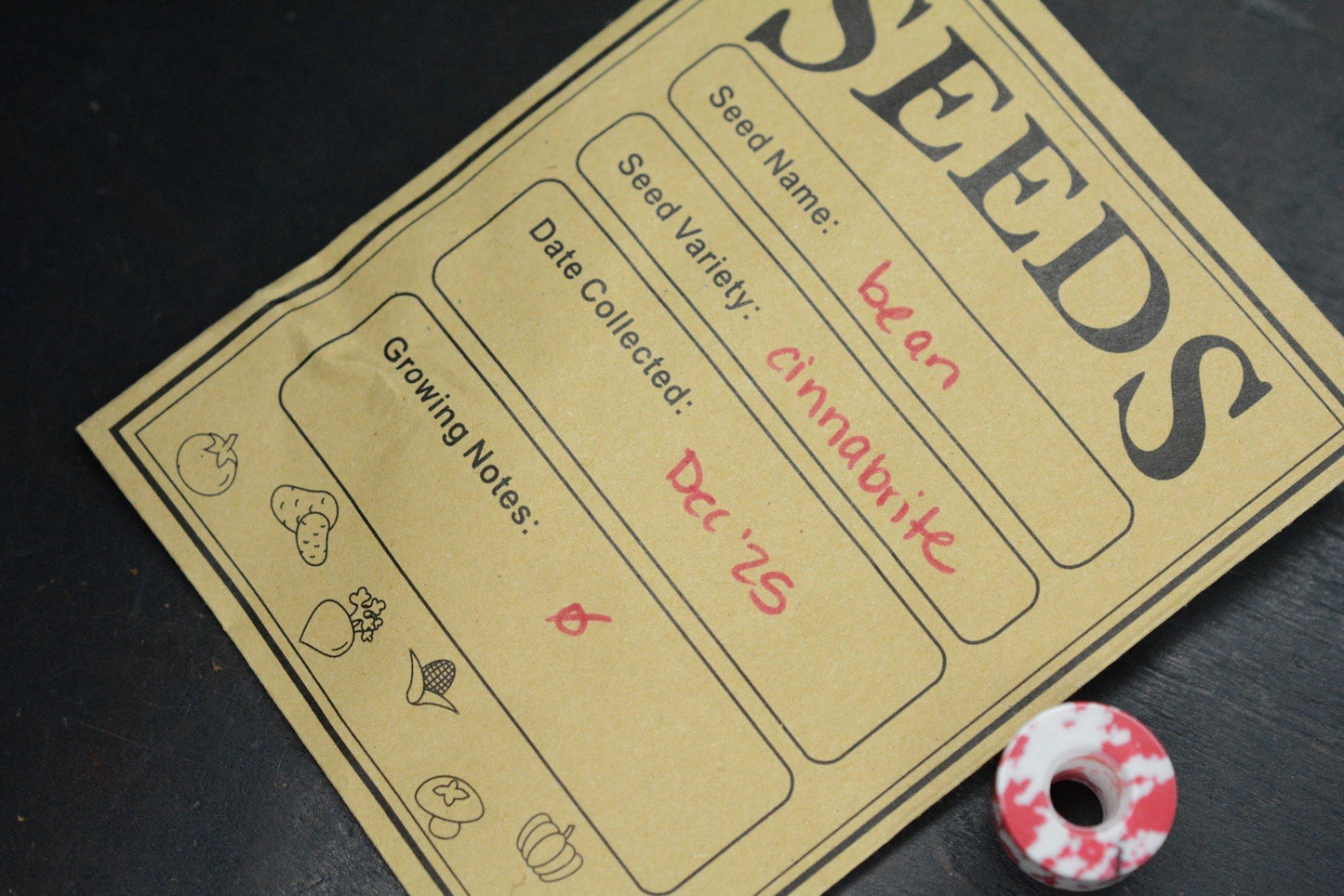 NEW Salt & Peppa Bean Cinnabrite Resin - Seeds Line Re Playge Microtech