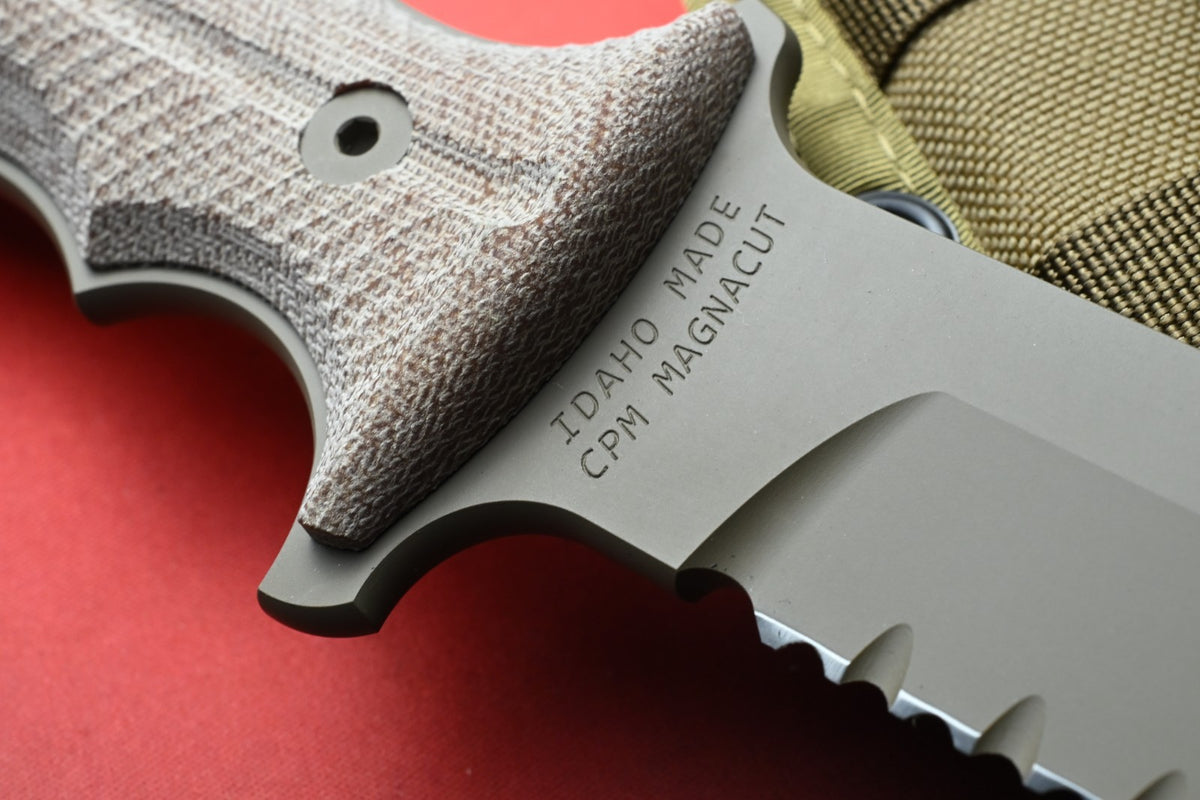 NEW Chris Reeve Knives Green Beret - Micarta/Tan FDE Magnacut w/Tombstone Bead