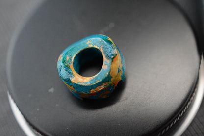 RARE WYSTE DESIGNS Crown - Blue Shipwreck Bronze Bead