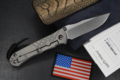 NEW Chris Reeve Umnumzaan DP Magnacut Ti Glass Blasted w/Robertson Gator Sheath