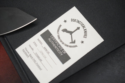 CUSTOM DSK Tactical Mini VX 3” - Black PVD CP / Milled Ti Handles SN 72 Of 100