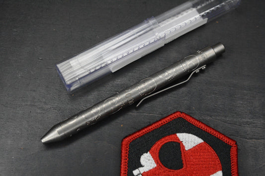 NEW Triple Aught Design x Fellhoelter Tickler Pen - Mean Skull w/ TAD Patch