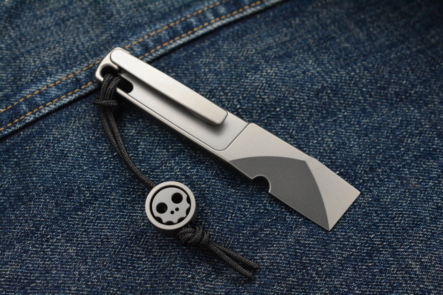 NEW Nice Guy Machine Co The Wraith - Titanium Pry Bar NGMCo w/ TKW Skull Bead