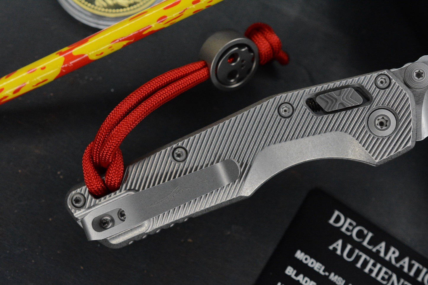 RARE Microtech MSI MINI -  Marfione Selects / Fluted Titanium w/ John Wick Pack