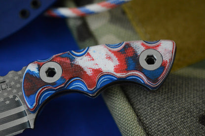 NEW Tkell DP-1 Freedom Edition Battle Worn / Flag Engraved / Flag G10 USA 250