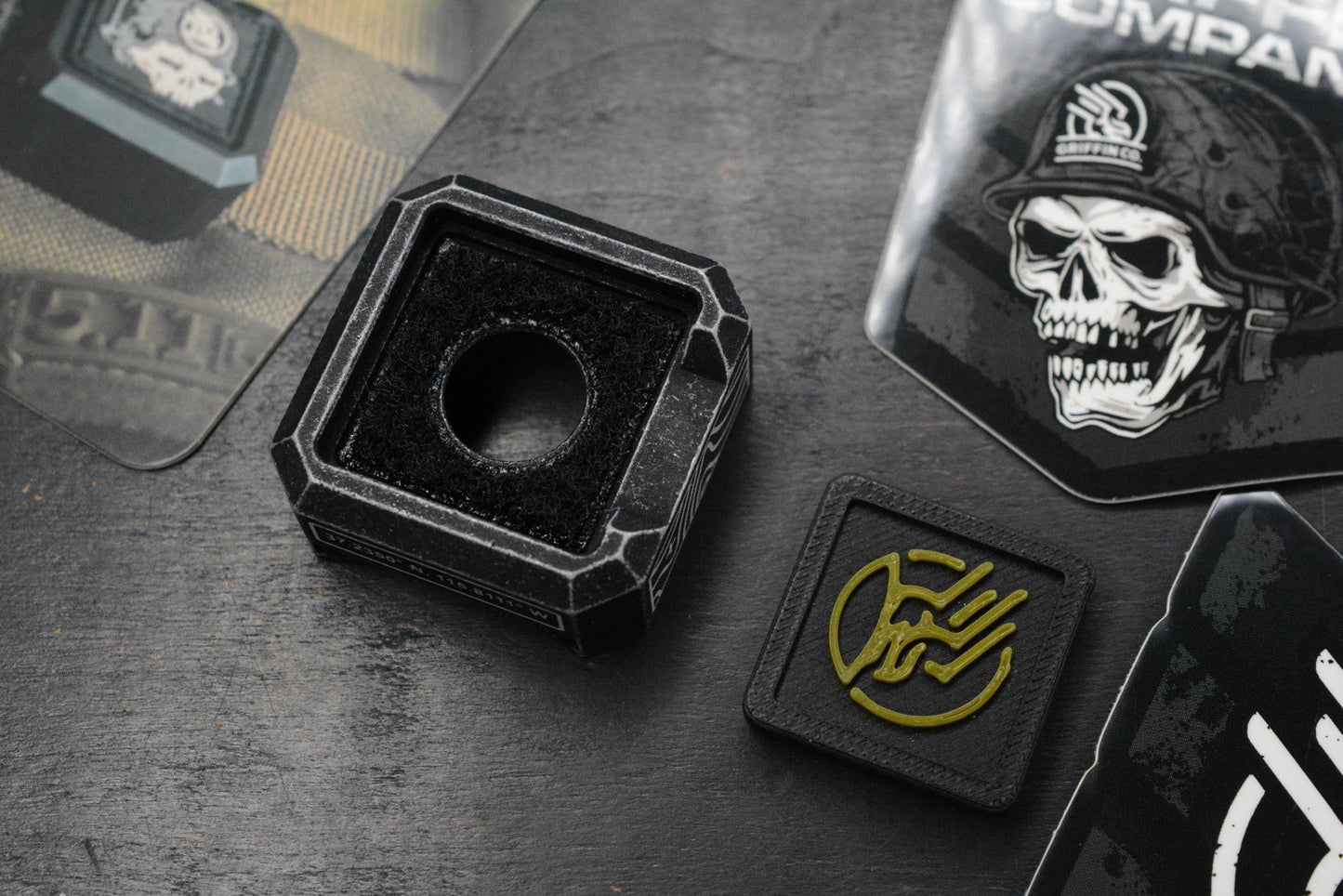 NEW Griffin Combat Rover - Black Stonewashed Ano Aluminum AirTag Holder