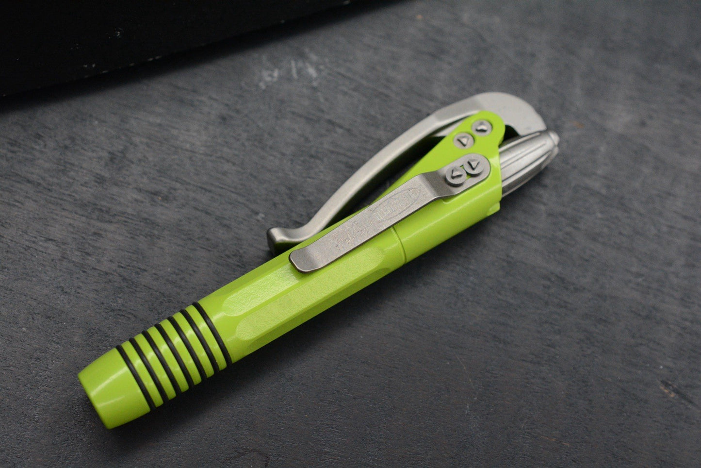 RARE Microtech Siphon II Stainless Tactical Pen Apocalyptic Green SN1060 10/2016