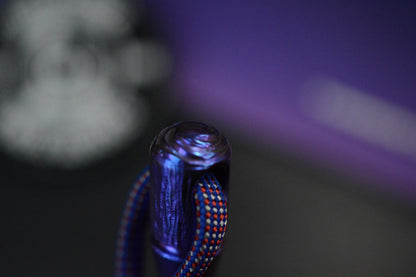 RARE Royal Creations Rock Spike -Ano Purple Ti w/ Custom Matching Bead & Patch