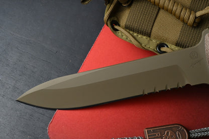 NEW Chris Reeve Knives Green Beret - Micarta/Tan FDE Magnacut w/Tombstone Bead