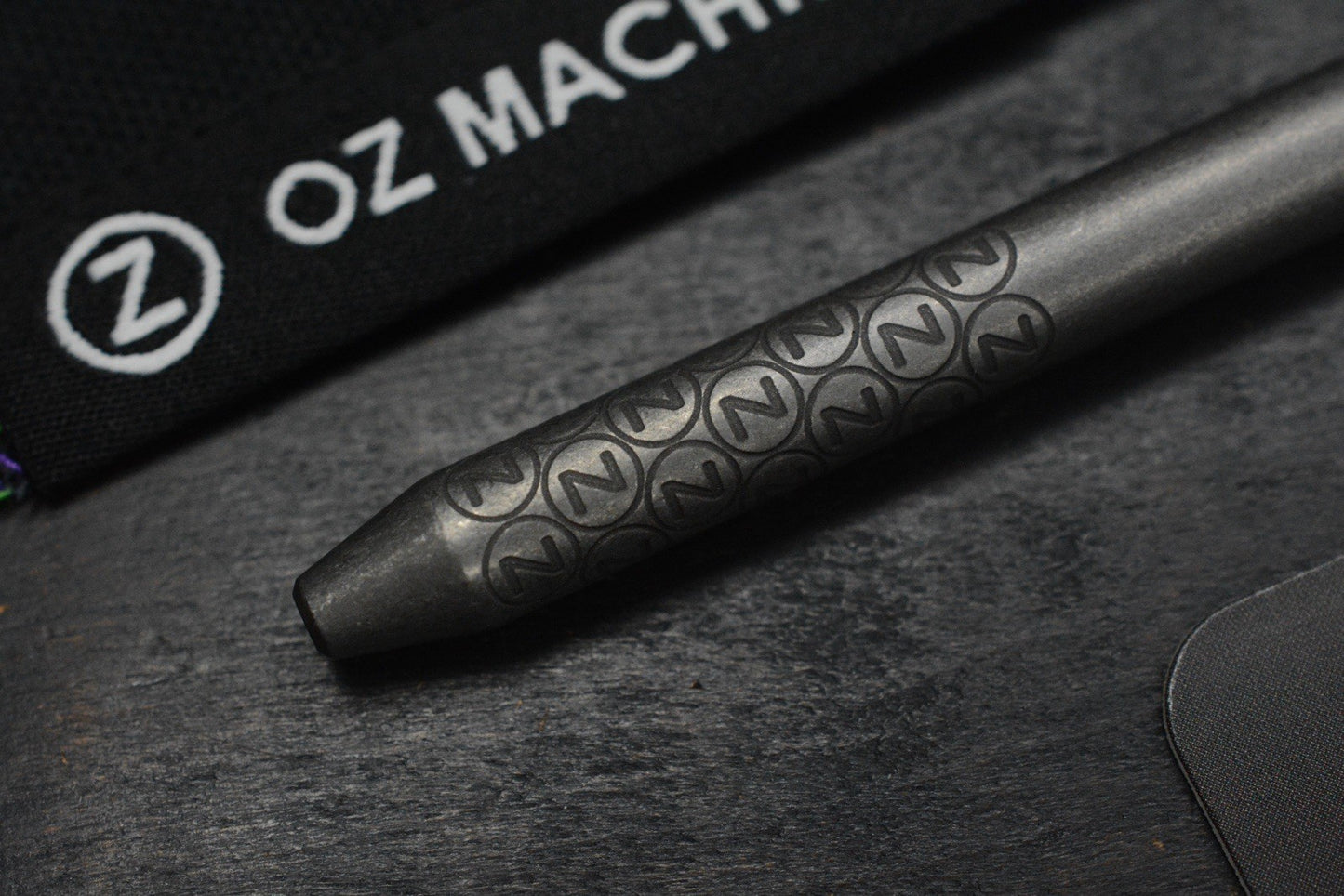 NEW Oz Machine Co Little John Ti Pen - Grey Washed Body / Dark Blasted Grips