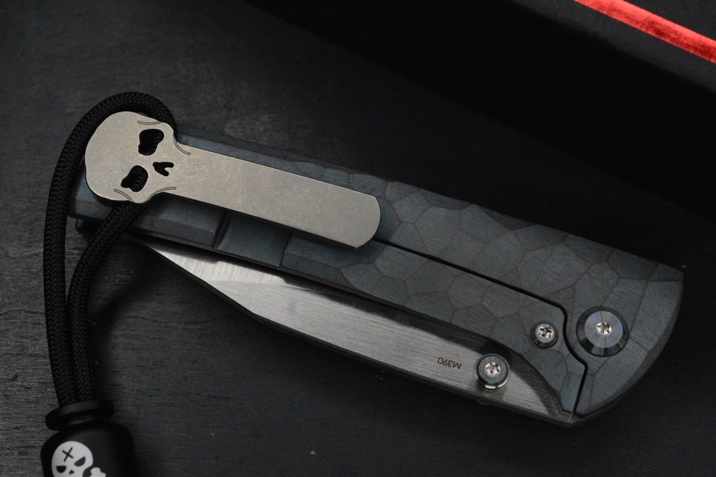 CUSTOM Chaves Scapegoat Street Half Rocked Ti- Green SW/ M390 w/ Brass Bead