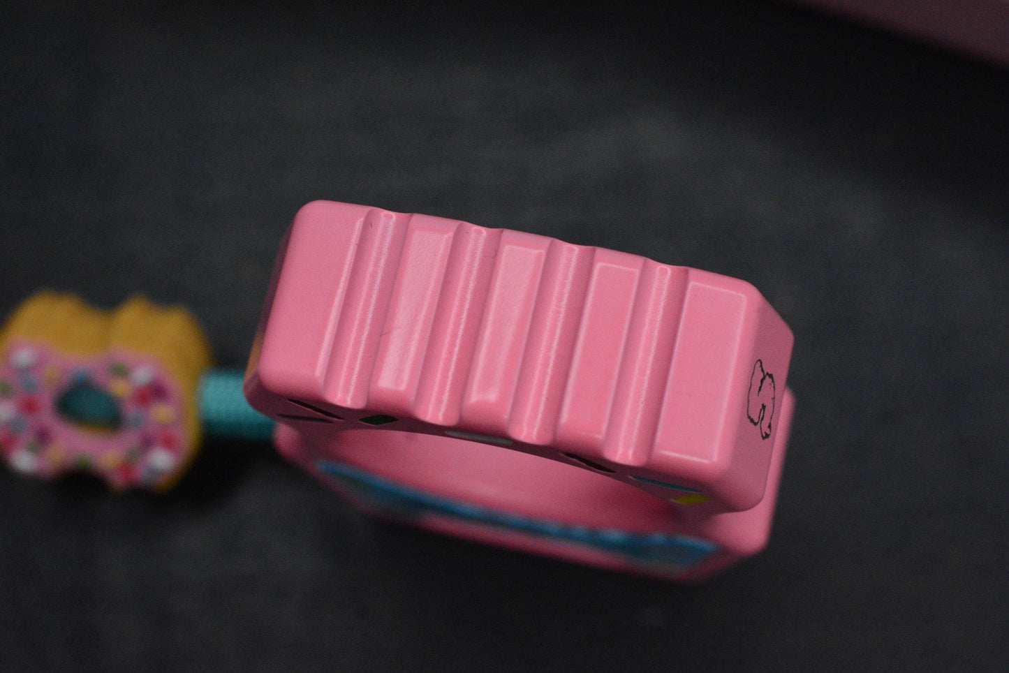 NEW SWAMP EDC Swampy Whale - Dessert Warrior Donut Print Pink w/ Beads & Patch